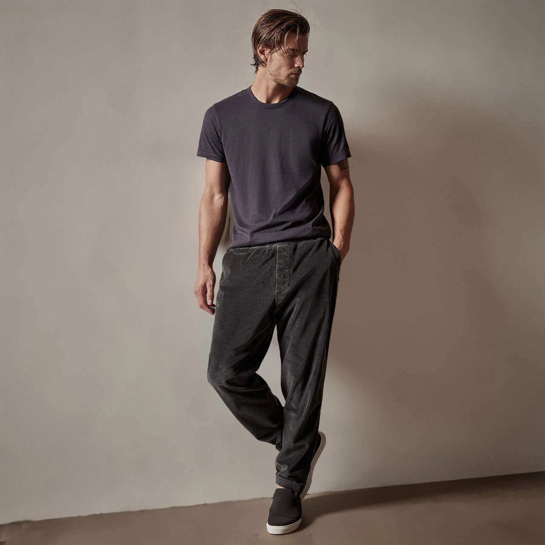 Relaxed Fit Corduroy Chino - Magma Pigment sold by James Perse