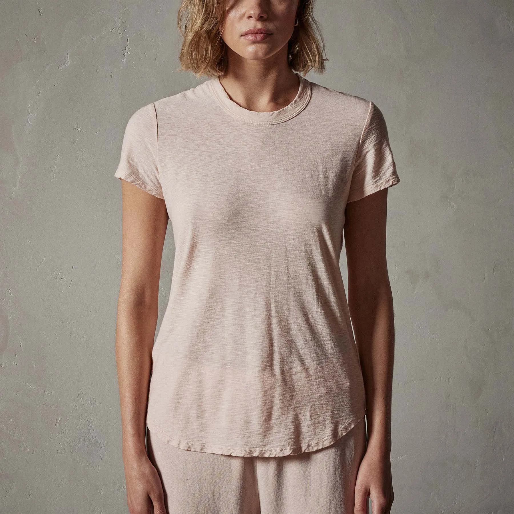 Sheer Slub Crew Neck Tee - Nougat sold by James Perse product image thumbnail 3