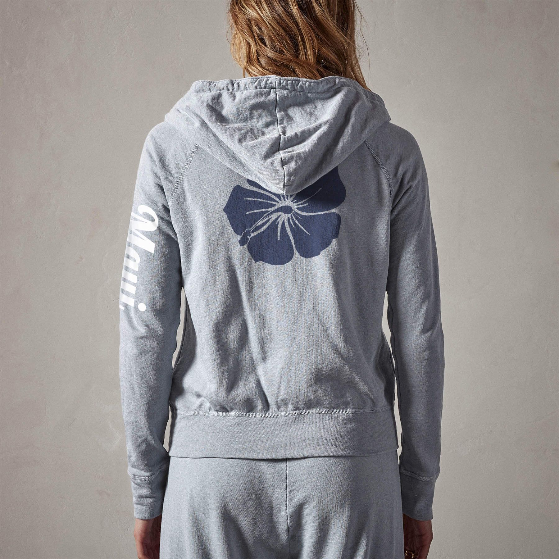 Maui Fire Relief Zip Up Hoodie - Bluestone Pigment sold by James Perse