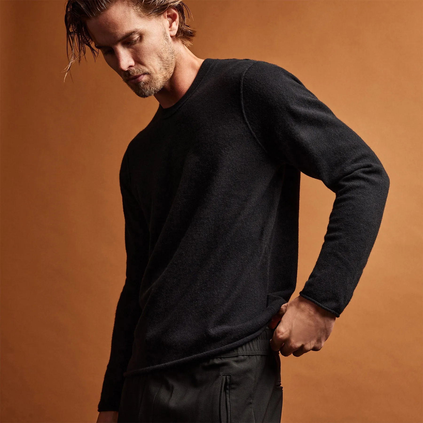 Grateful Dead Recycled Cashmere Sweater - Black/Burnt Orange sold by James Perse product image thumbnail 3