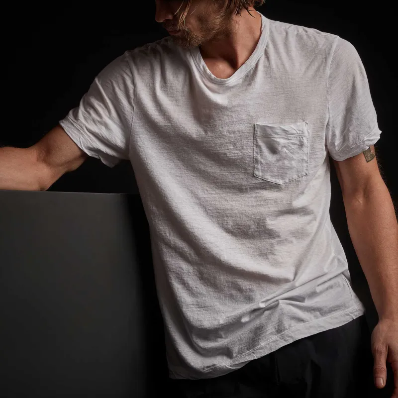 Recycled Lotus Jersey Pocket Tee - White made by James Perse