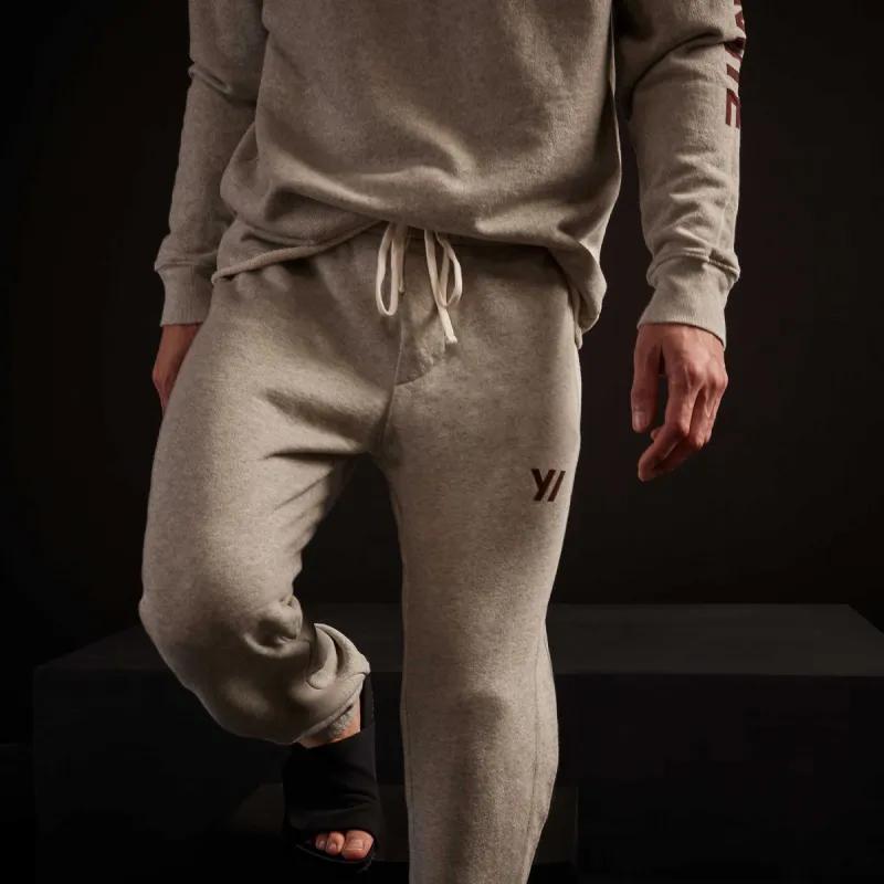 Classic French Terry Sweatpant - Heather Grey/Maroon sold by James Perse