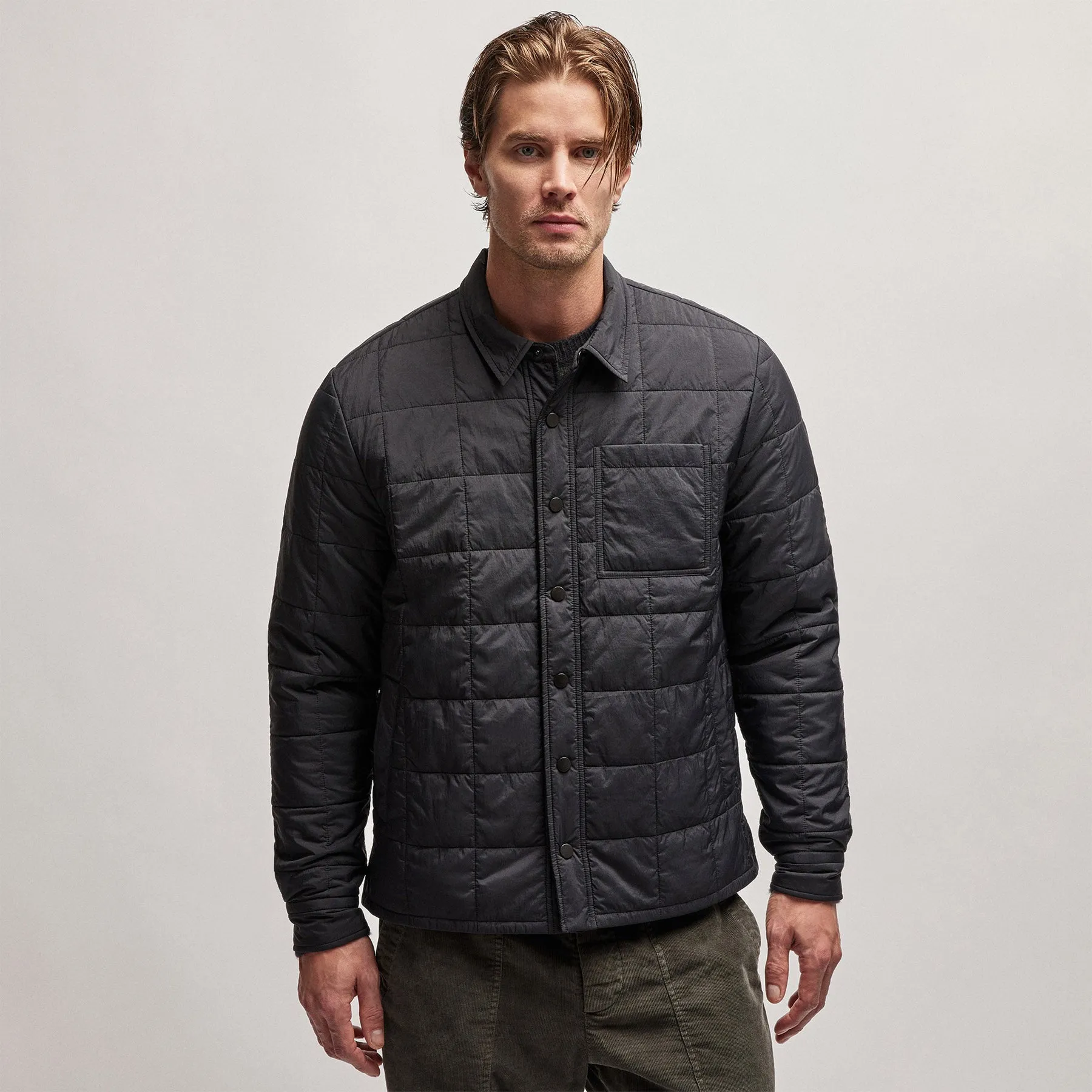 Quilted Shirt Jacket - Black sold by James Perse product image thumbnail 4