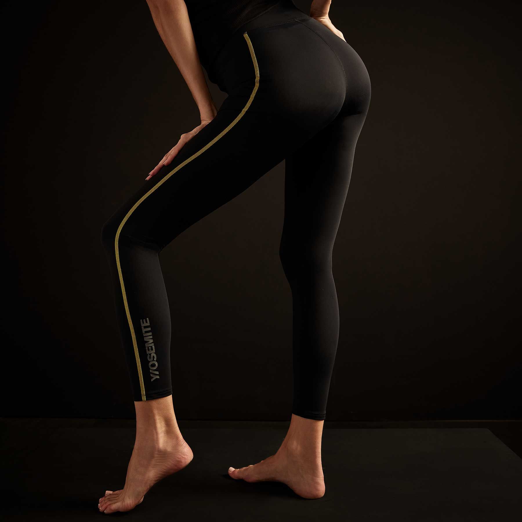 Y/OSEMITE Spiral Seam Legging - Black/Solar sold by James Perse product image thumbnail 3