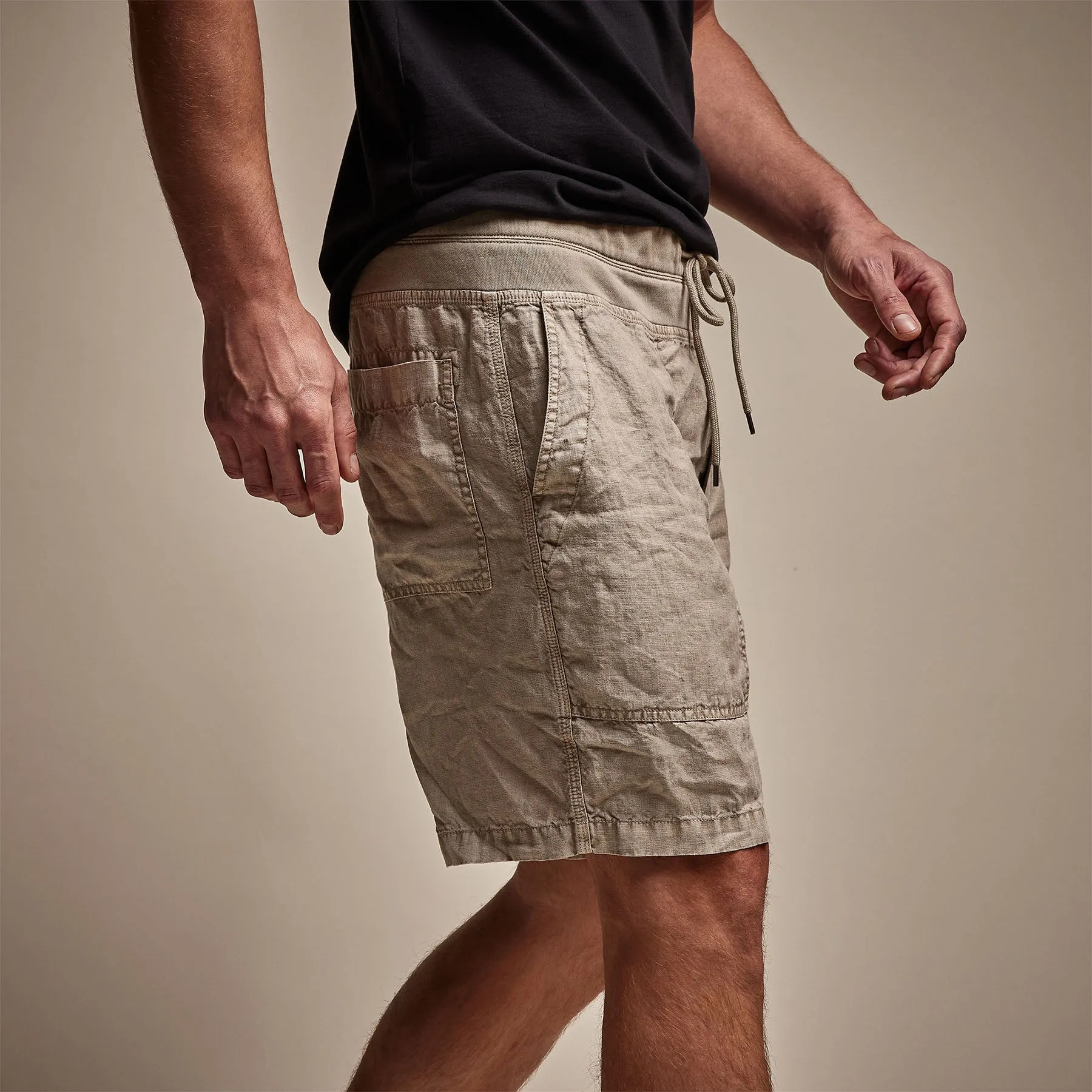 Utility Linen Short - Mineral Pigment sold by James Perse