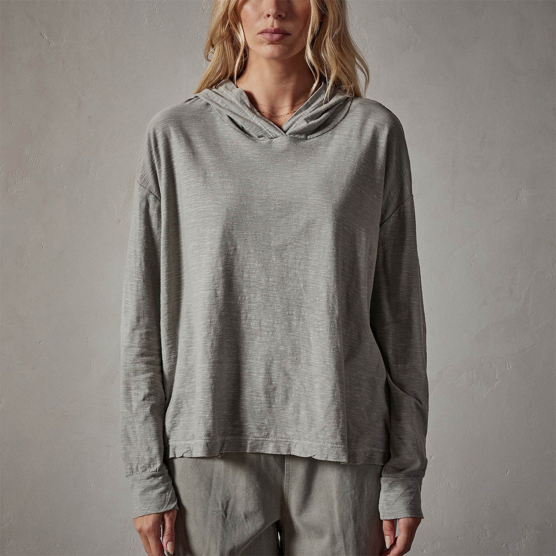 Reverse Slub Jersey Hoodie - Concrete Pigment sold by James Perse product image thumbnail 5