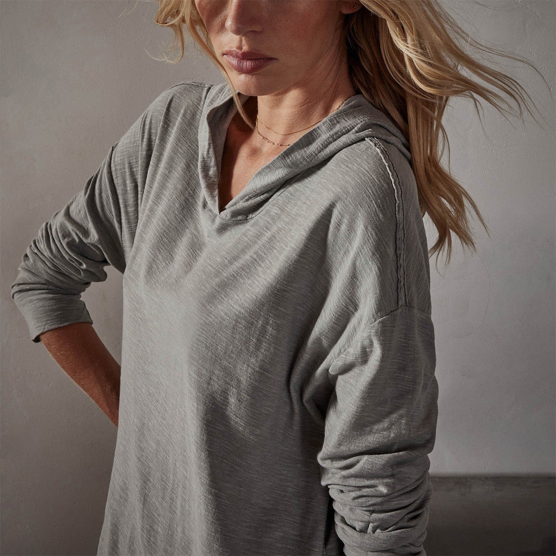 Reverse Slub Jersey Hoodie - Concrete Pigment sold by James Perse product image thumbnail 2