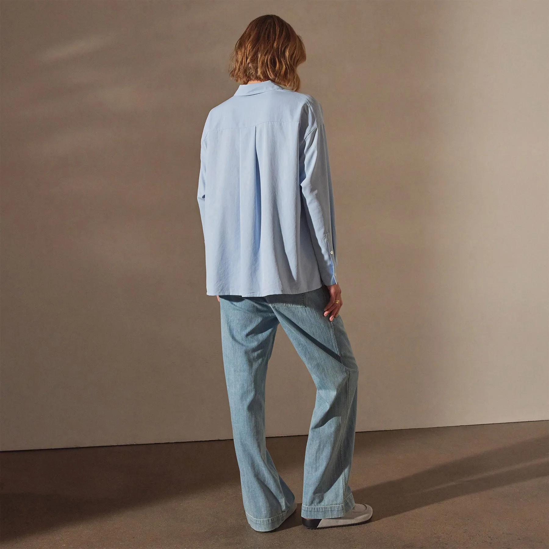 Lightweight Matte Satin Fluid Shirt - Open Sky sold by James Perse product image thumbnail 4