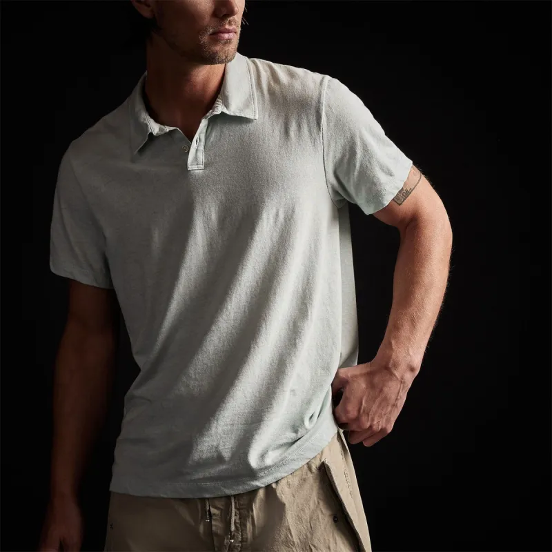 Soft Slub Jersey Short Sleeve Polo - Ocean Spray made by James Perse