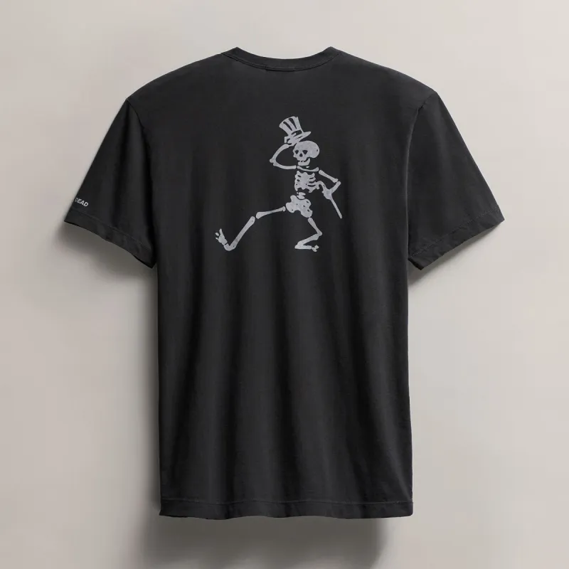 Men's Grateful Dead Dancing Skeleton Short Sleeve Tee - Carbon Pigment made by James Perse