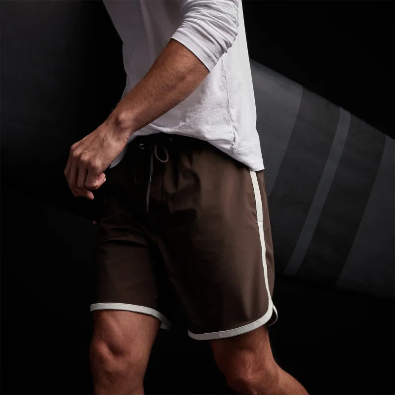 Y/OSEMITE Curved Hem Board Short - Porcupine/Shell sold by James Perse