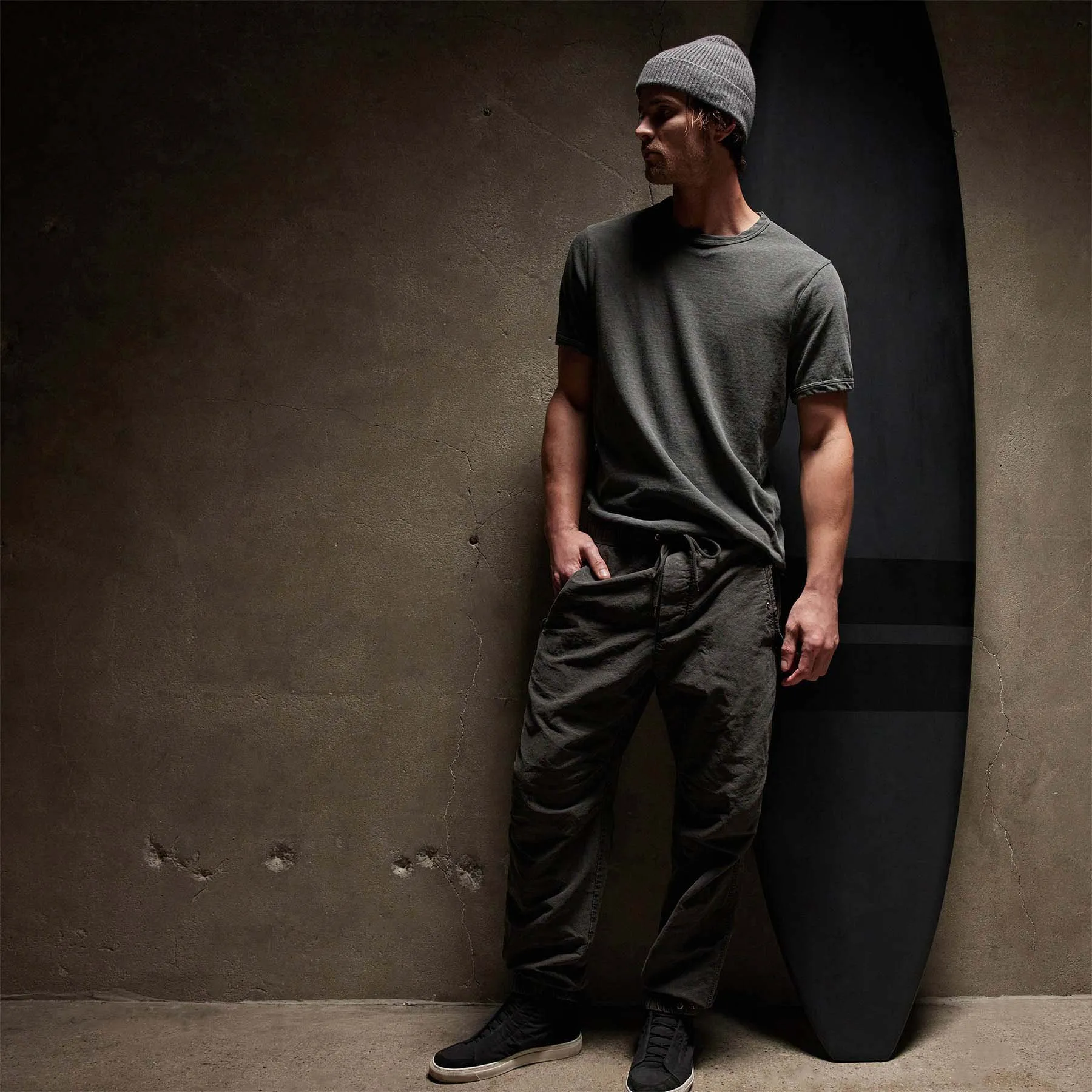 Slub Jersey Short Sleeve Crew - Pipe Pigment sold by James Perse product image thumbnail 2