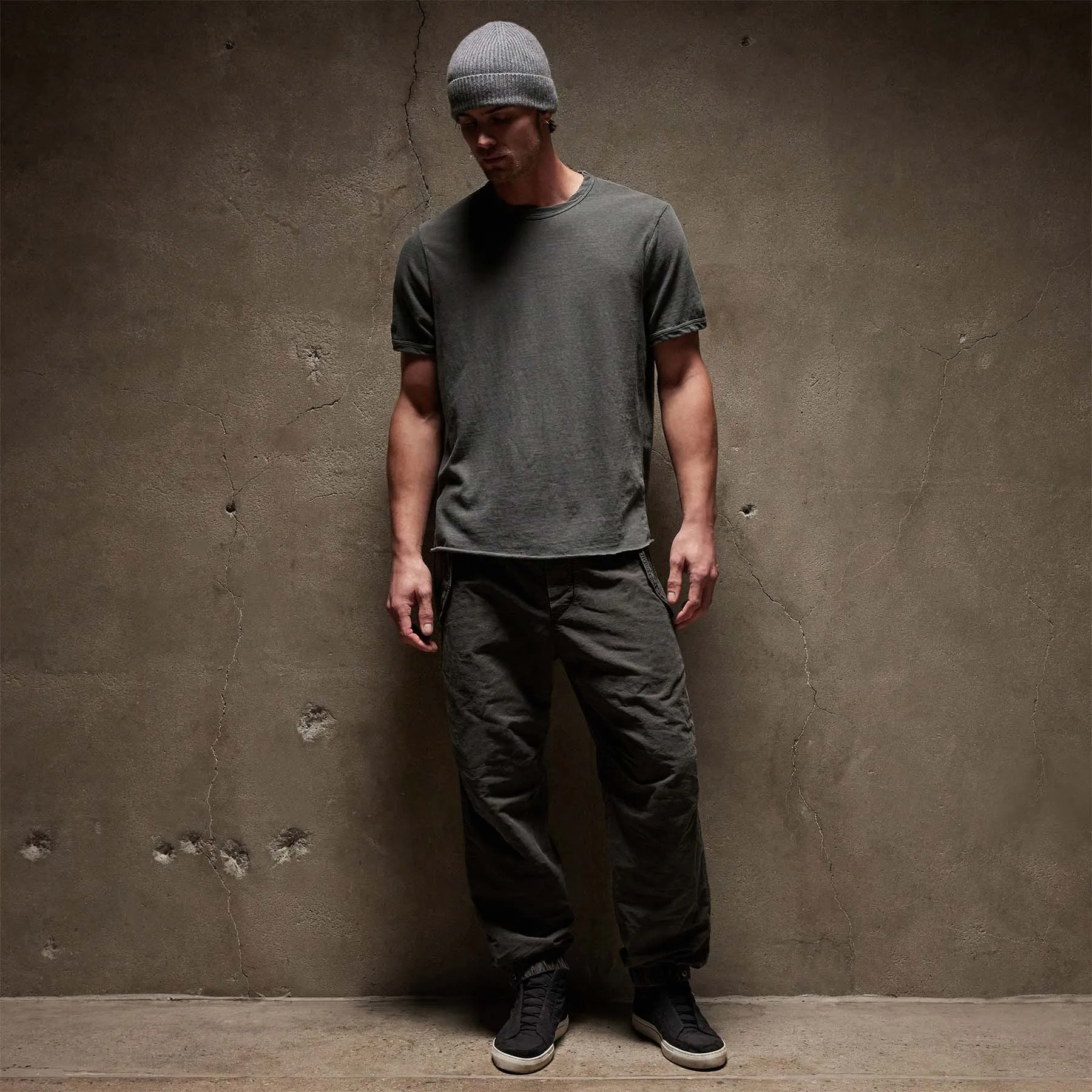 Slub Jersey Short Sleeve Crew - Pipe Pigment sold by James Perse product image thumbnail 3