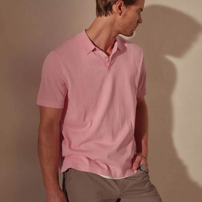 San Jacinto Knit Polo - Peony made by James Perse