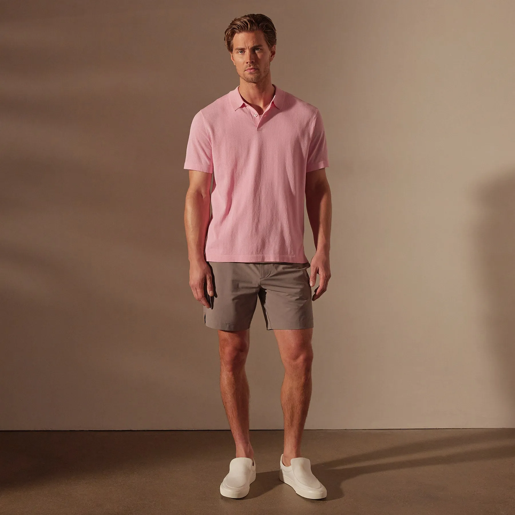 San Jacinto Knit Polo - Peony sold by James Perse product image thumbnail 3