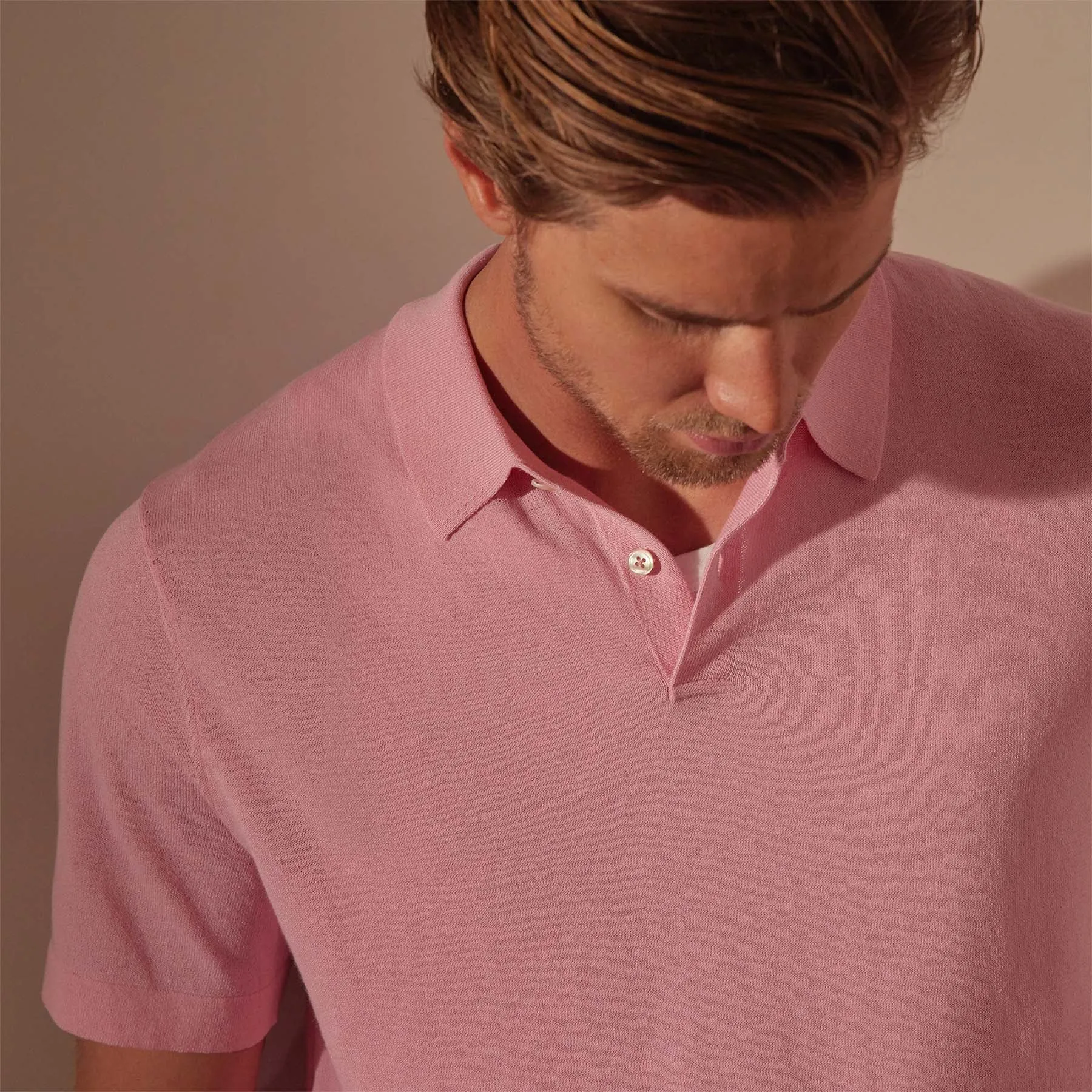 San Jacinto Knit Polo - Peony sold by James Perse product image thumbnail 2