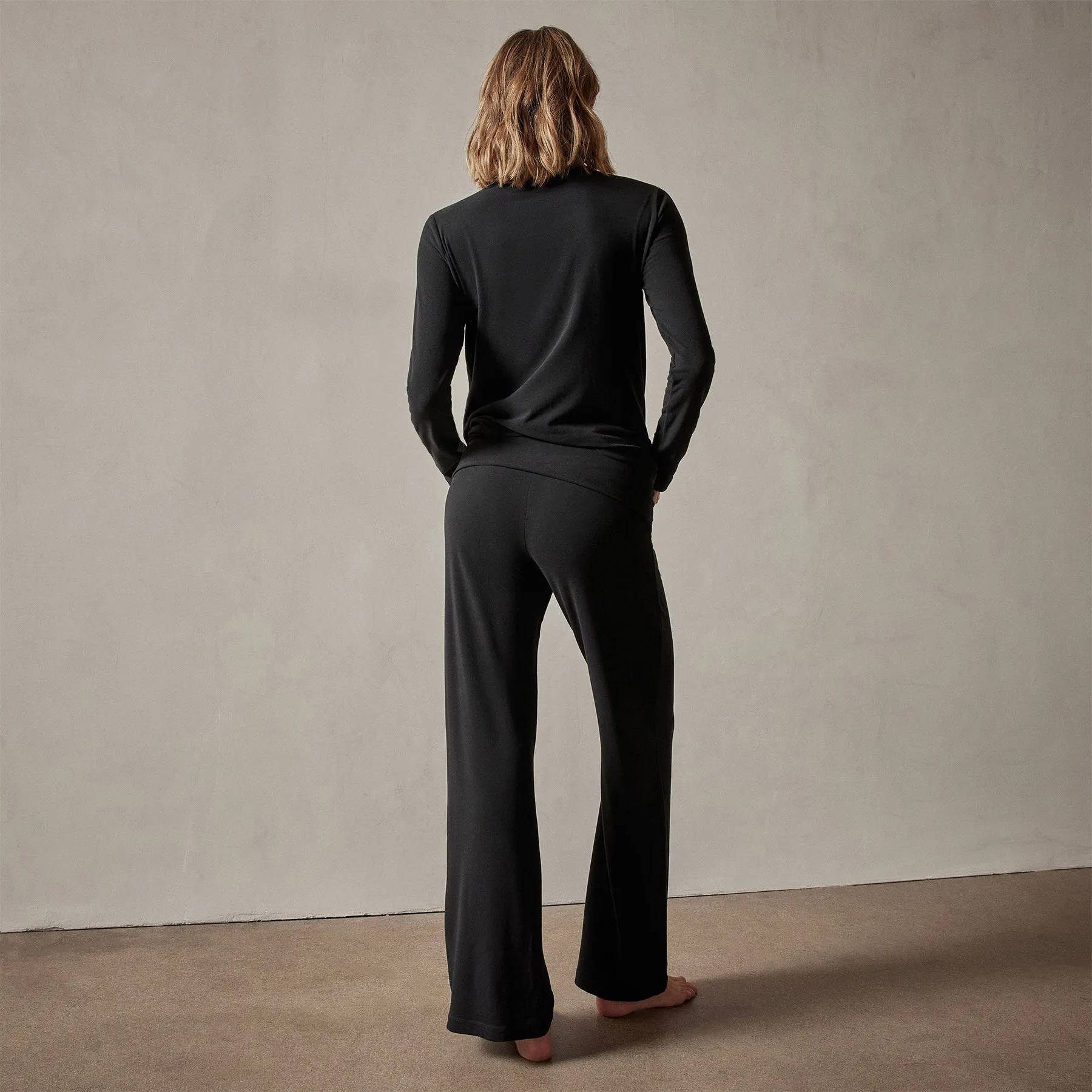 Wide Leg Lounge Pant - Black sold by James Perse product image thumbnail 4