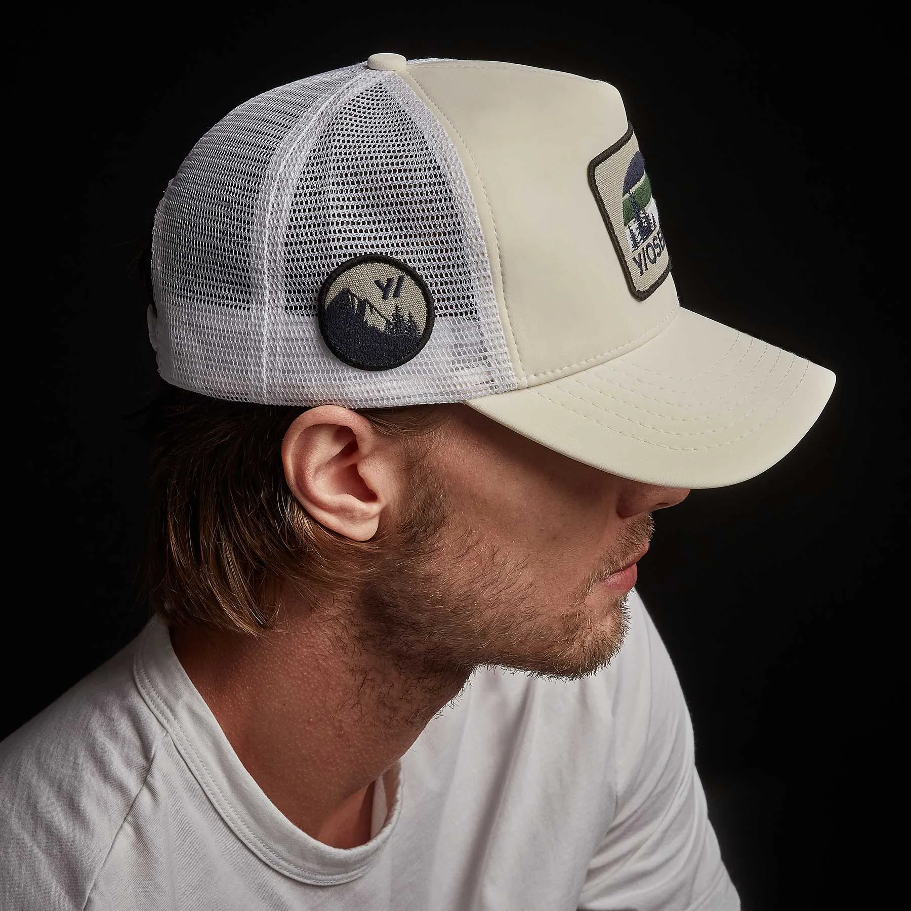 Y/OSEMITE Patch Trucker Hat - Ivory sold by James Perse