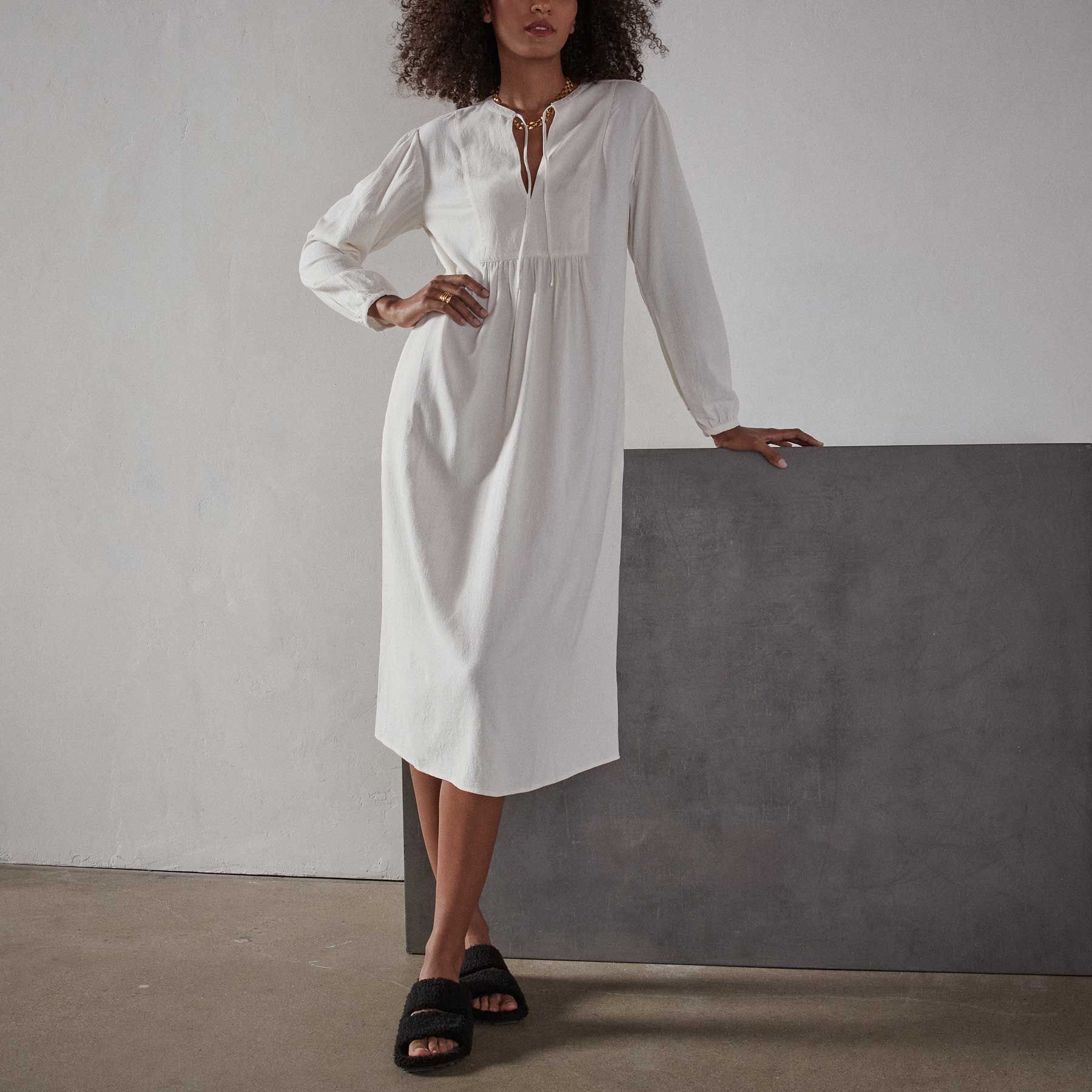Peasant Dress - Ivory sold by James Perse product image thumbnail 2