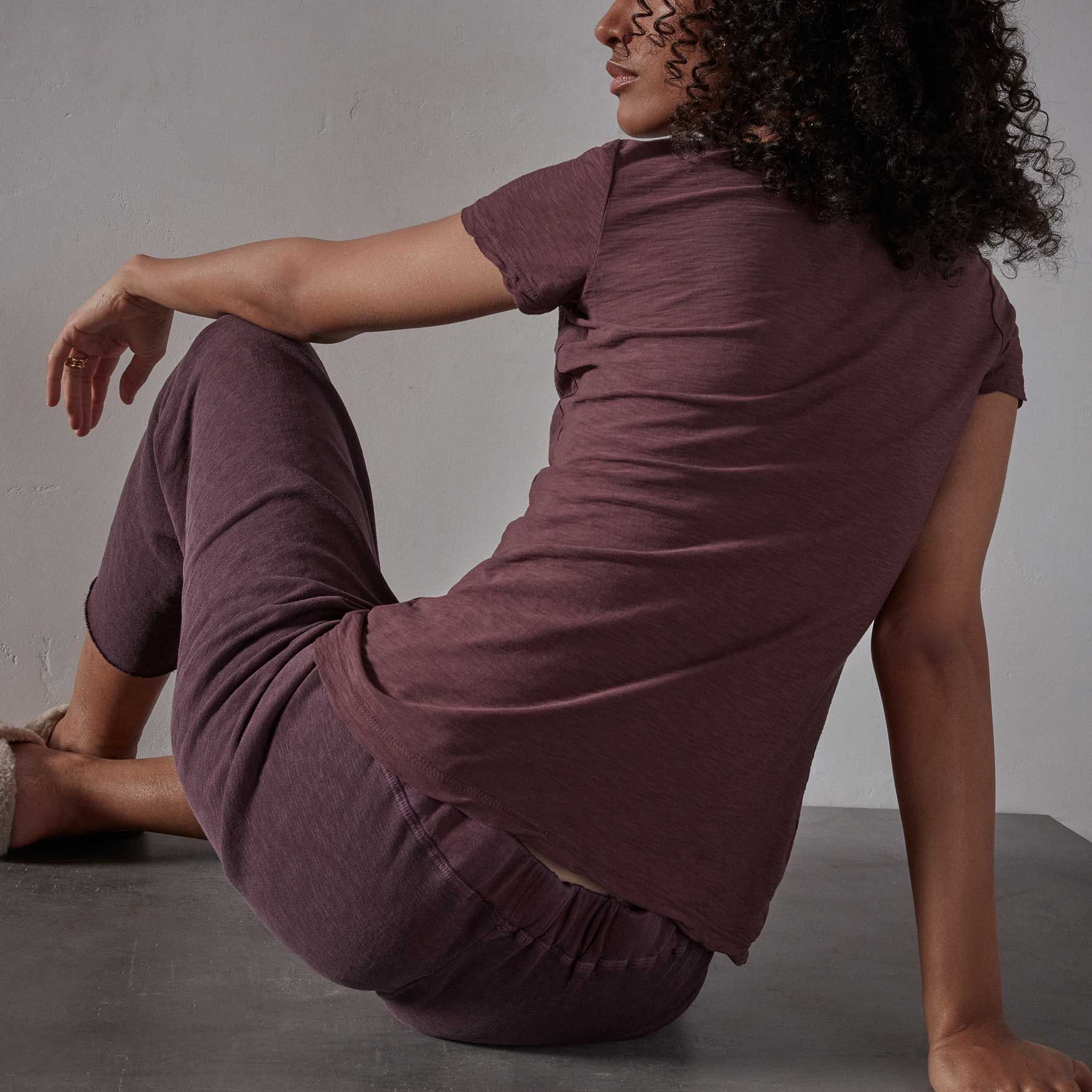 Sheer Slub Casual V Neck - Napa sold by James Perse product image thumbnail 4