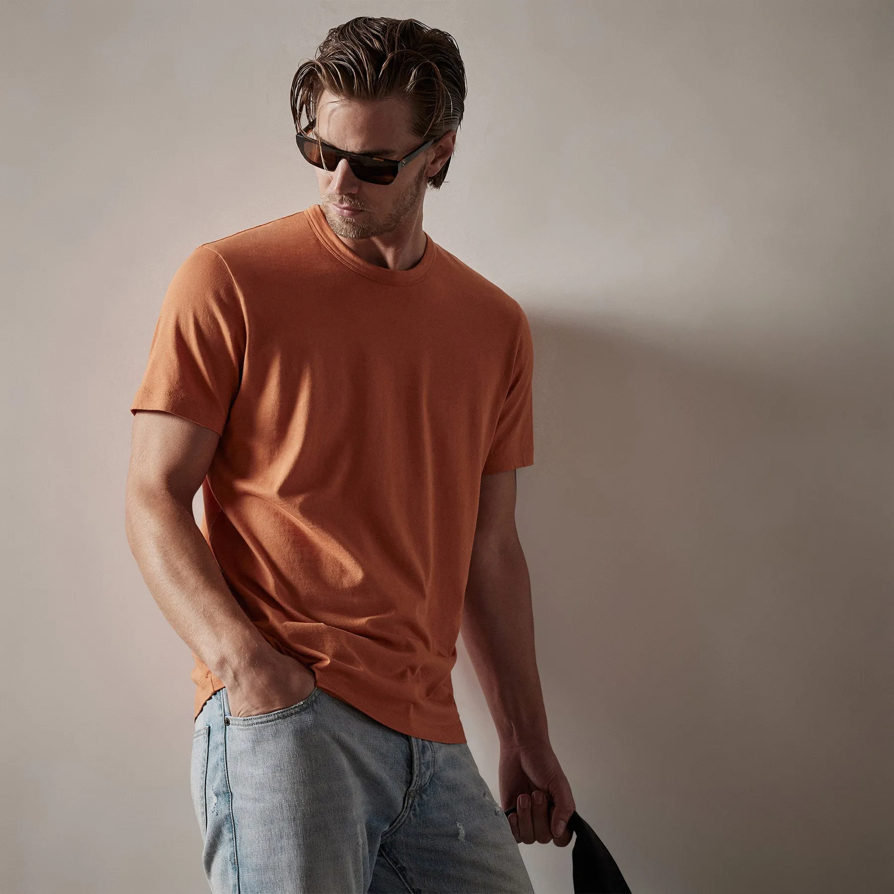 Brushed Lotus Crew - Bonfire sold by James Perse product image thumbnail 3