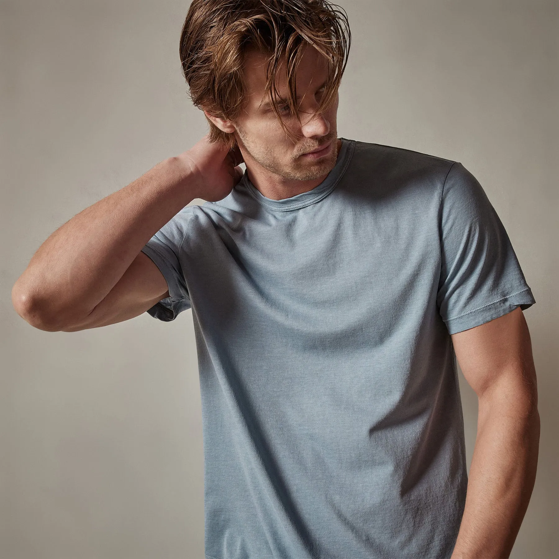 Clear Jersey Crew - Bluestone Pigment sold by James Perse product image thumbnail 2