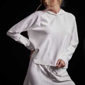 Double Knit Hoodie - White sold by James Perse