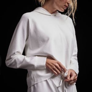 Double Knit Hoodie - White sold by James Perse