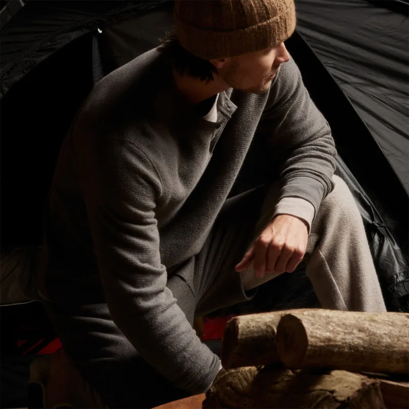 Alpine Thermal Henley - Raccoon Grey sold by James Perse