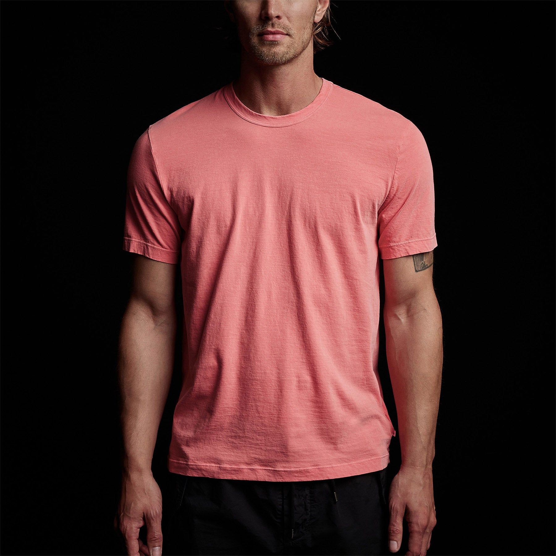 Short Sleeve Crew Neck - Flamingo Pigment sold by James Perse product image thumbnail 3