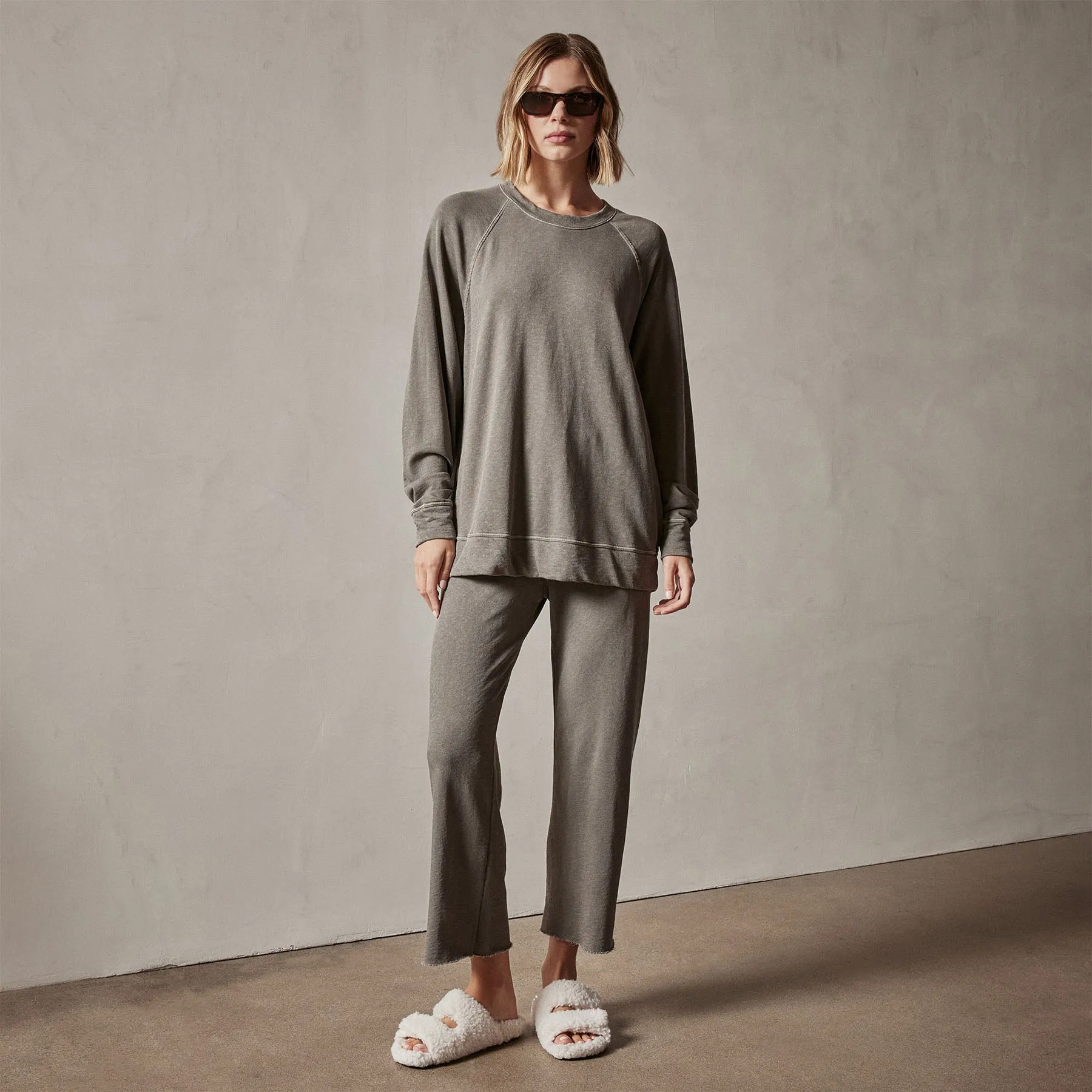 Vintage French Terry Relaxed Sweatshirt - Burro Pigment sold by James Perse product image thumbnail 3