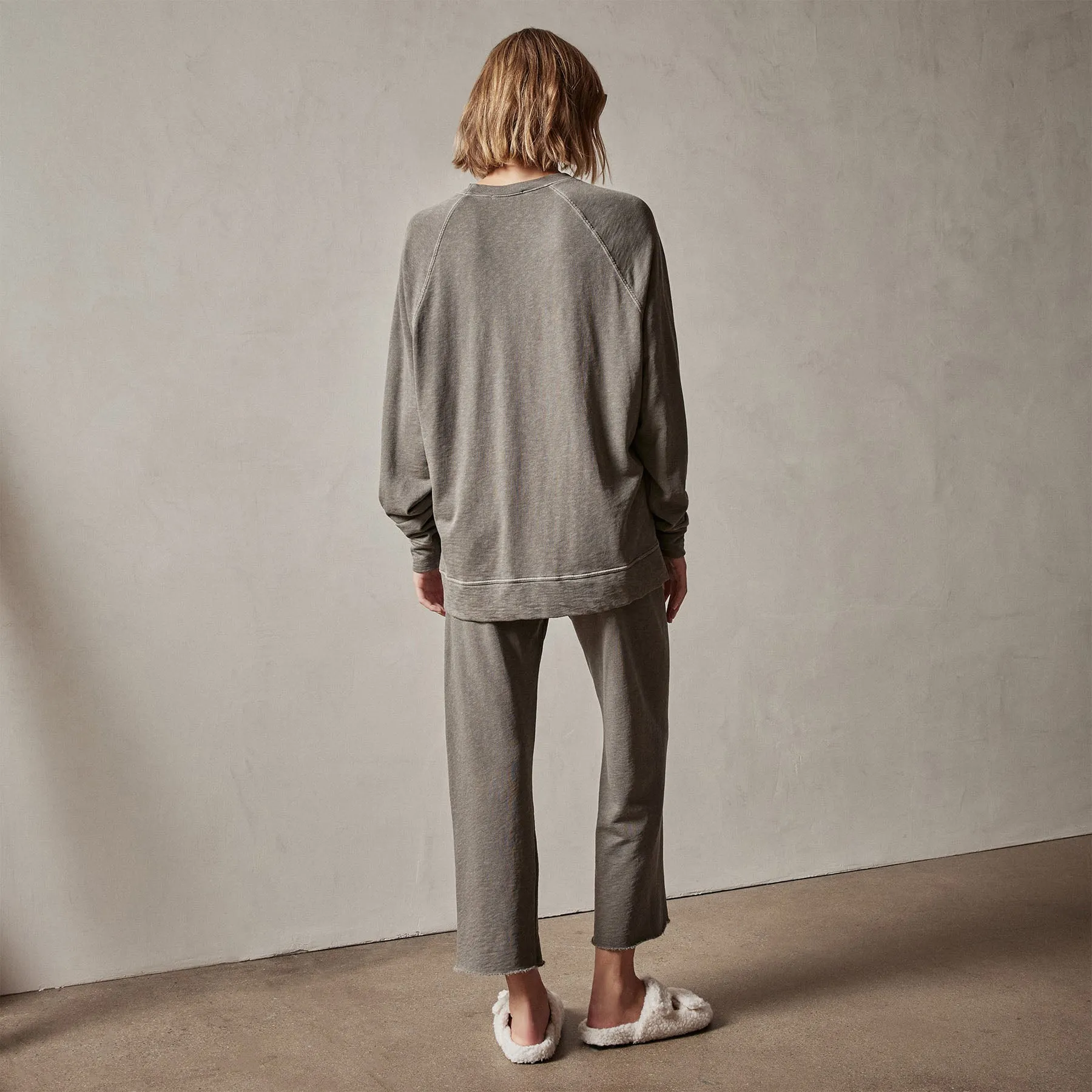 Vintage French Terry Relaxed Sweatshirt - Burro Pigment sold by James Perse product image thumbnail 4