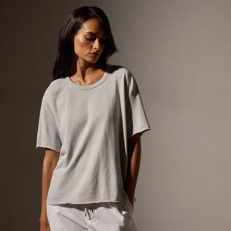 French Terry Boxy Short Sleeve Tee - Salt Pigment sold by James Perse