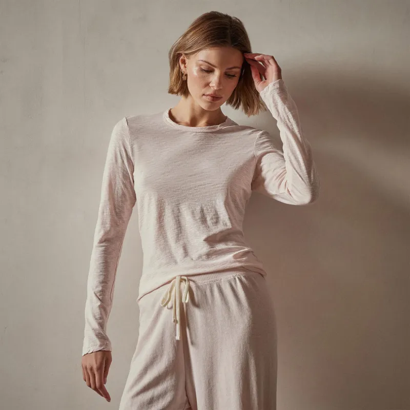 Sheer Slub Long Sleeve Crew - Zephyr sold by James Perse