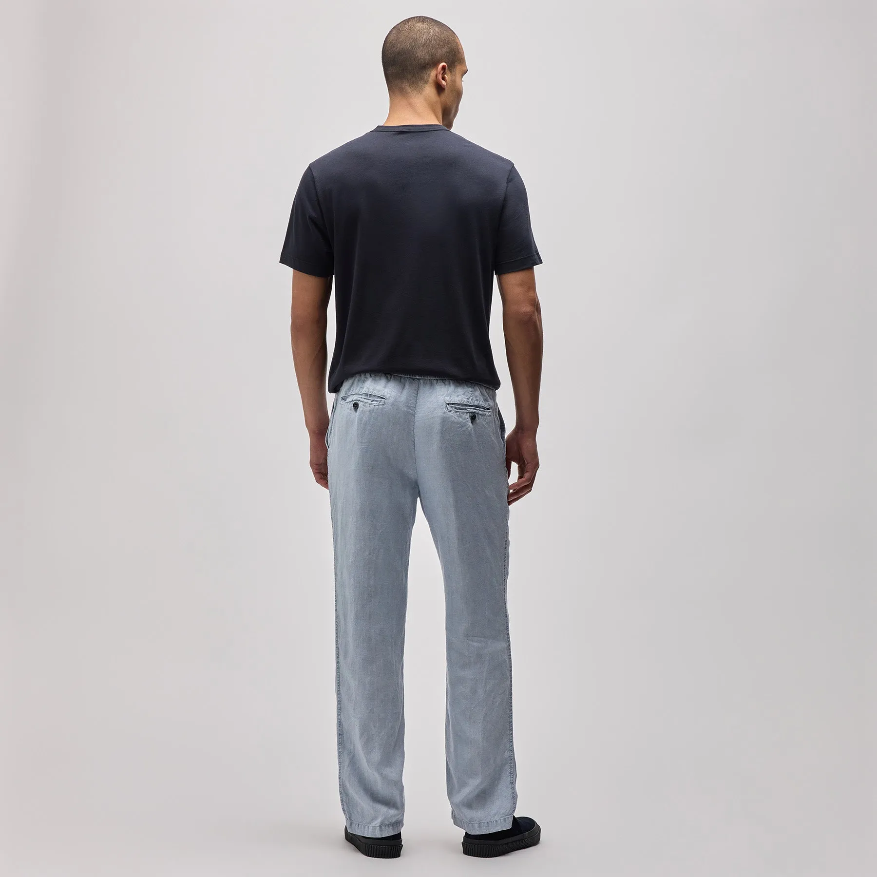 Relaxed Linen Pant - Open Sky Pigment sold by James Perse product image thumbnail 4