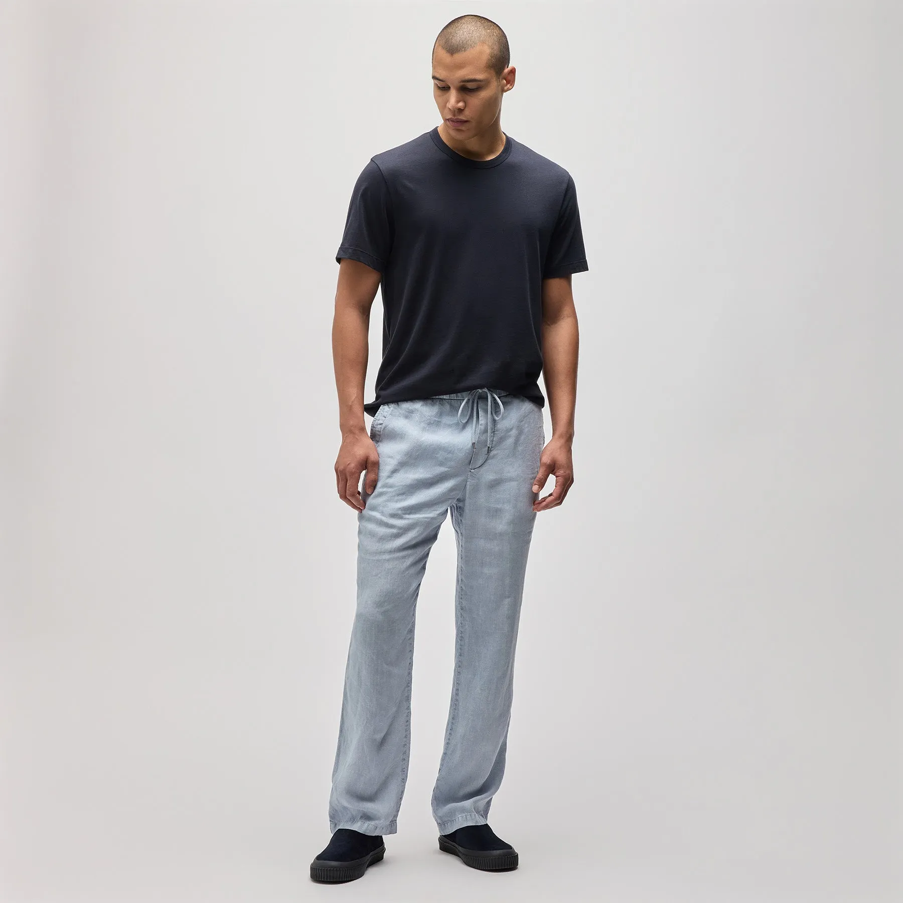 Relaxed Linen Pant - Open Sky Pigment sold by James Perse product image thumbnail 3