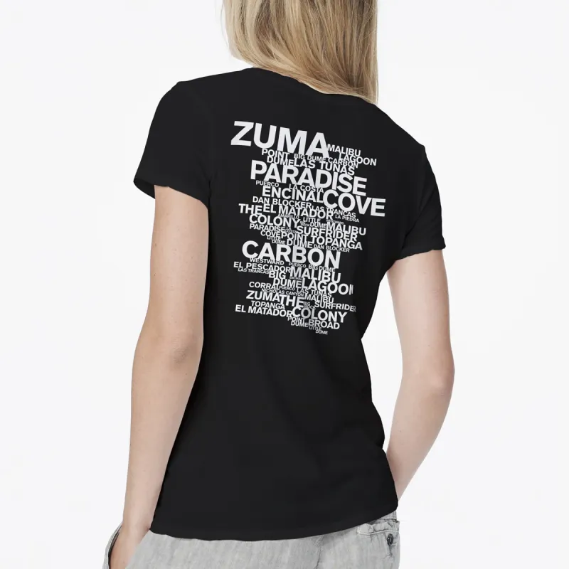 Malibu Beach Graphic Tee - Black sold by James Perse