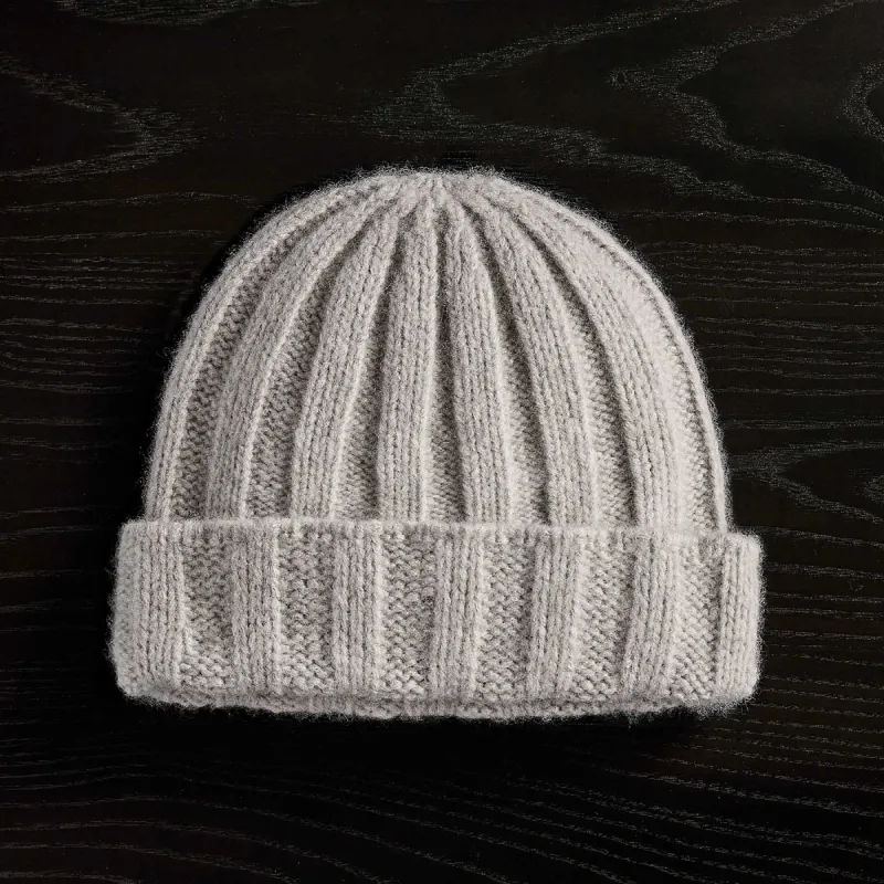 Textured Cashmere Beanie - Silver Wheat sold by James Perse