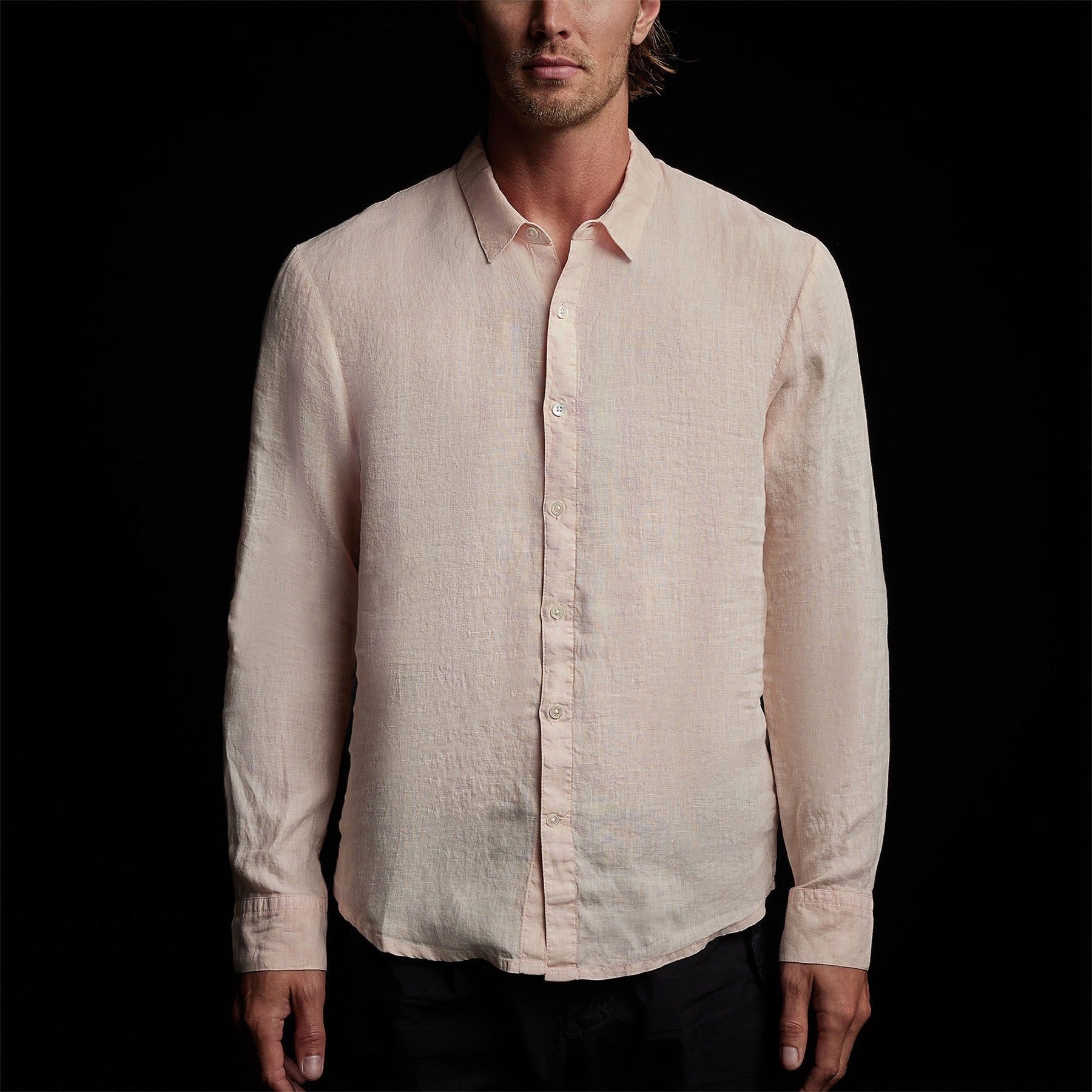 Classic Linen Shirt - Nougat Pigment sold by James Perse product image thumbnail 3