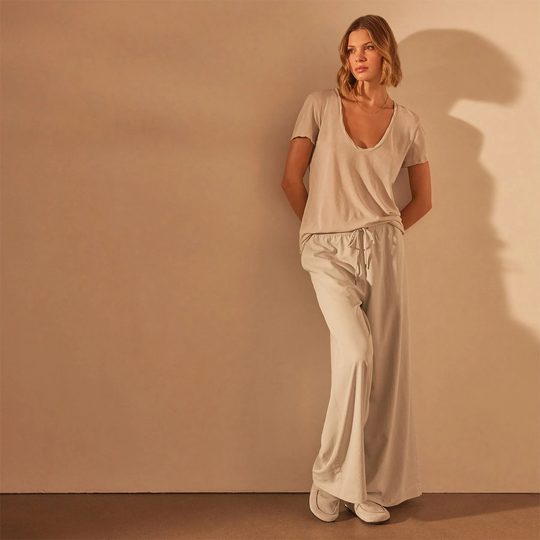 Stretch Jersey Short Sleeve - Salt sold by James Perse product image thumbnail 2