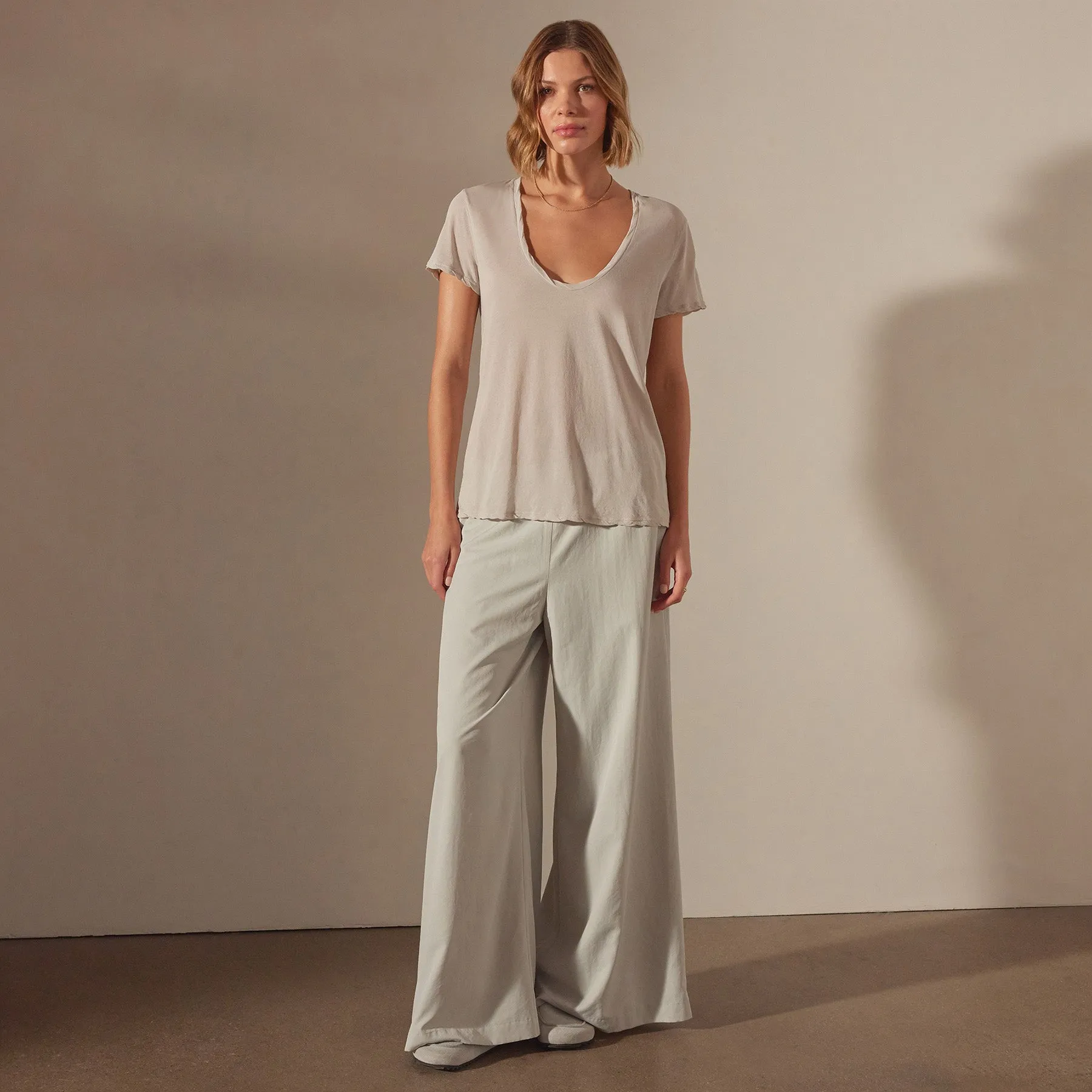 Stretch Jersey Short Sleeve - Salt sold by James Perse product image thumbnail 3