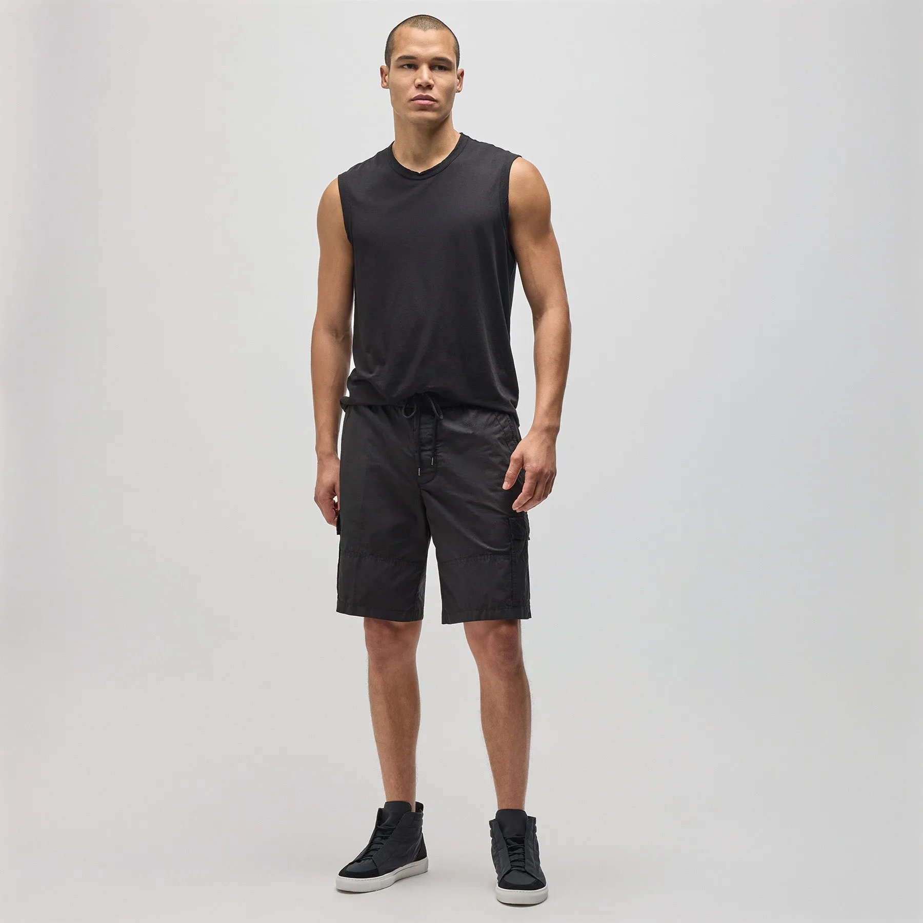 Stretch Poplin Cargo Short - Black sold by James Perse product image thumbnail 3