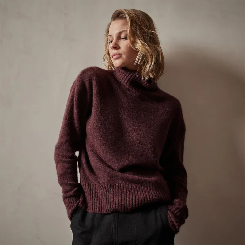 Mid Gauge Funnel Neck Sweater - Cordova sold by James Perse