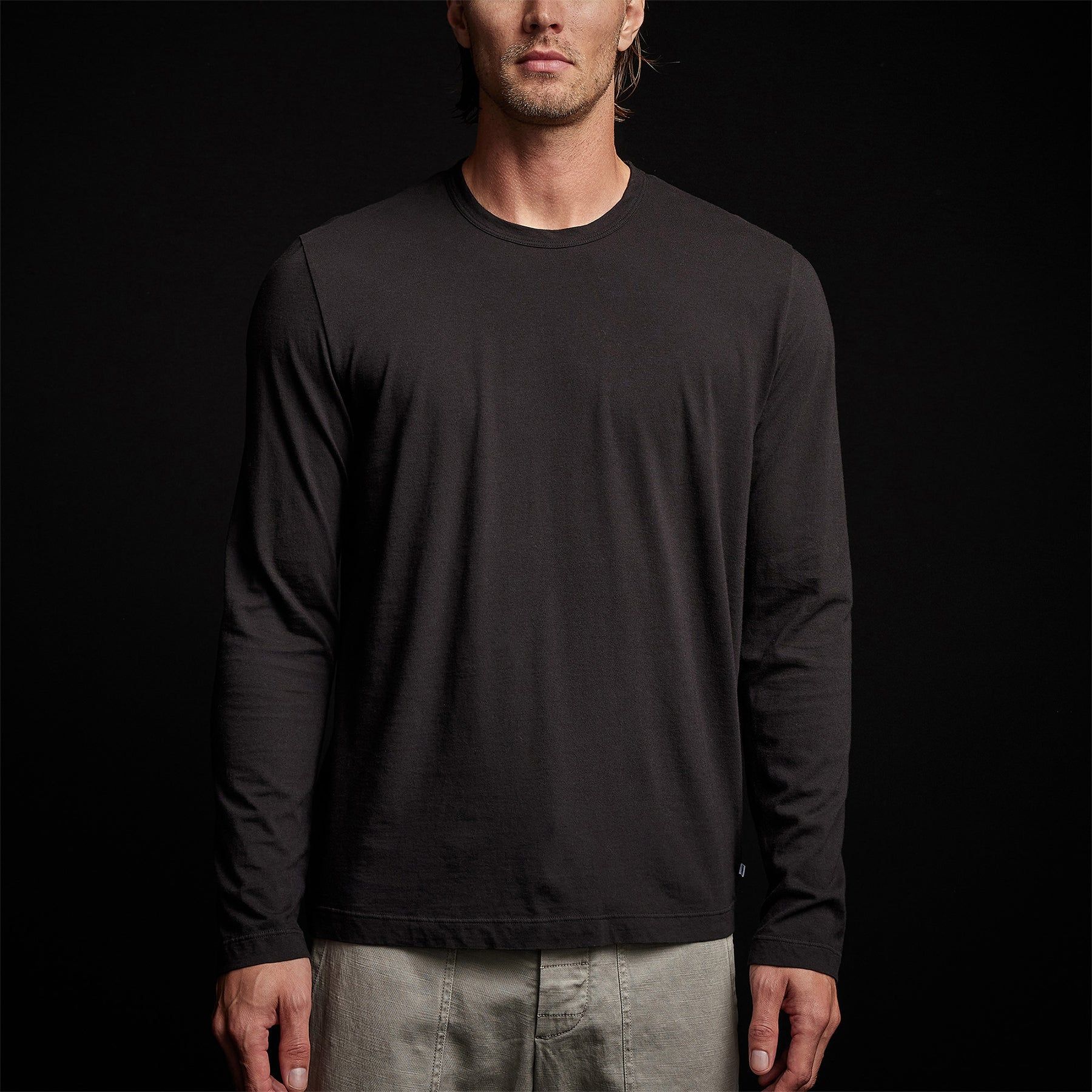 Long Sleeve Crew Neck Abstract Circle - Black sold by James Perse product image thumbnail 5