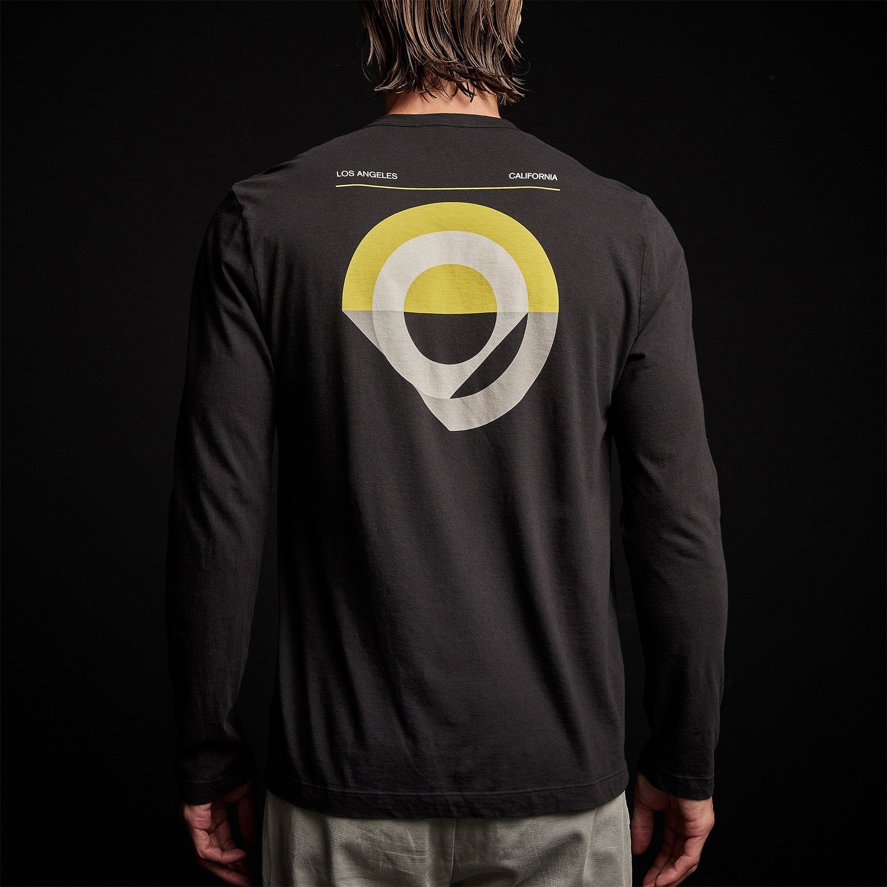 Long Sleeve Crew Neck Abstract Circle - Black sold by James Perse product image thumbnail 6