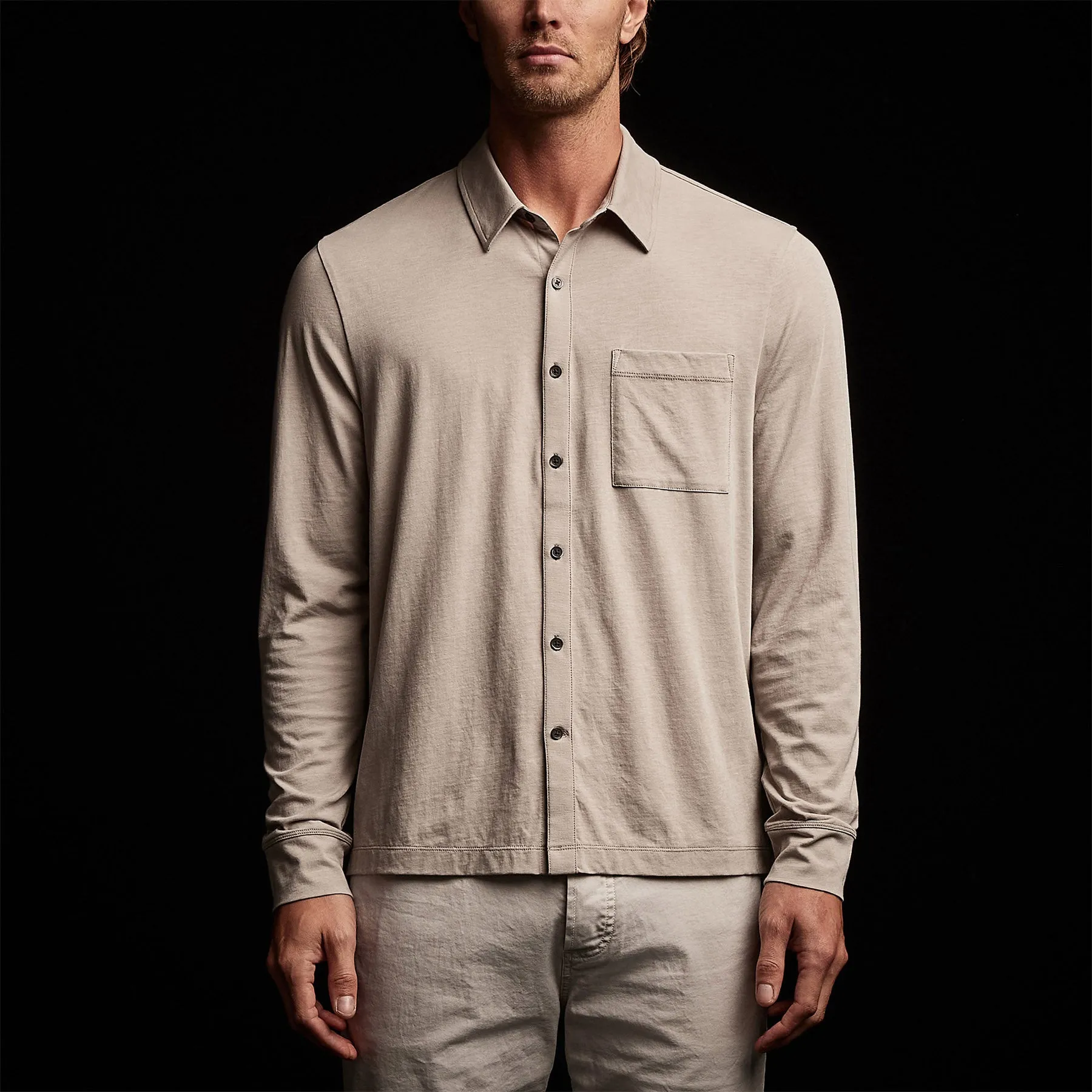 Clean Finish Jersey Shirt - Dapple sold by James Perse product image thumbnail 3