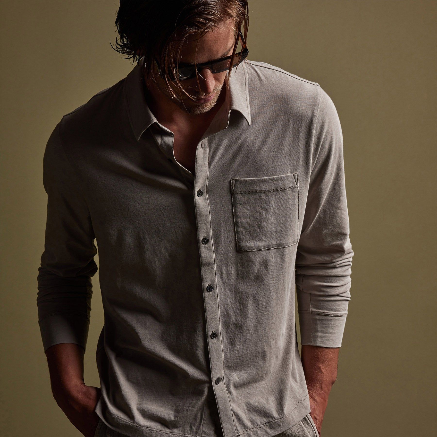 Clean Finish Jersey Shirt - Dapple sold by James Perse