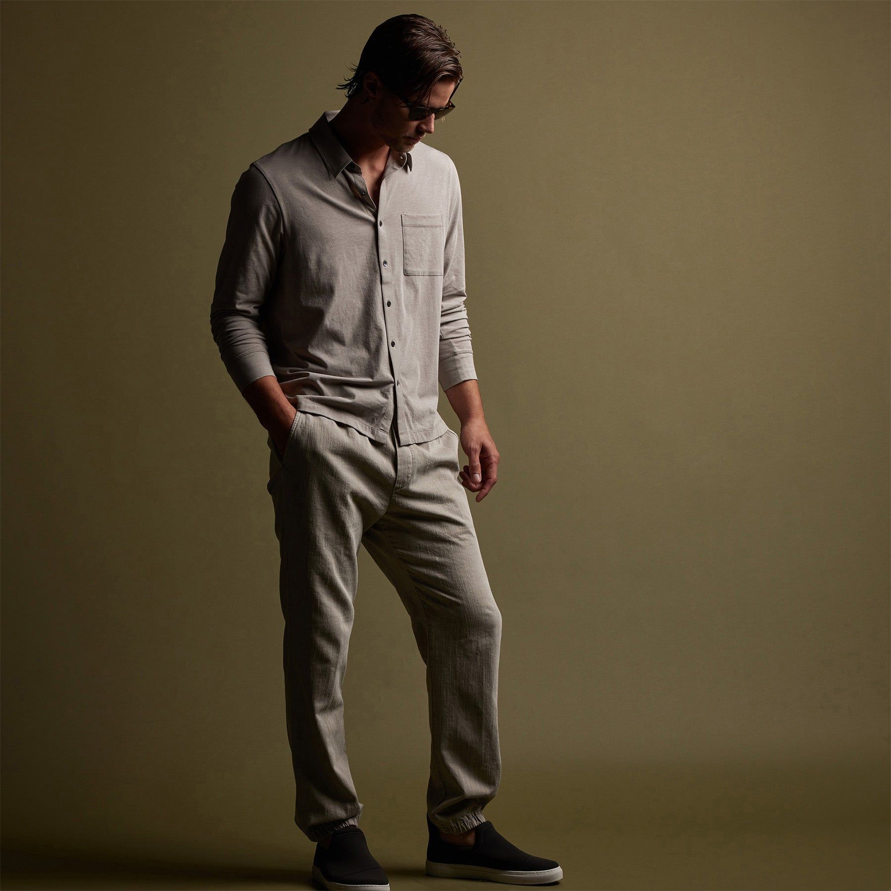 Clean Finish Jersey Shirt - Dapple sold by James Perse product image thumbnail 2