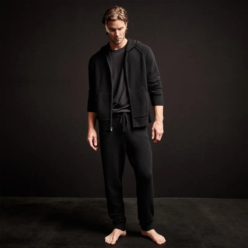 Recycled Cashmere Track Pant - Black sold by James Perse