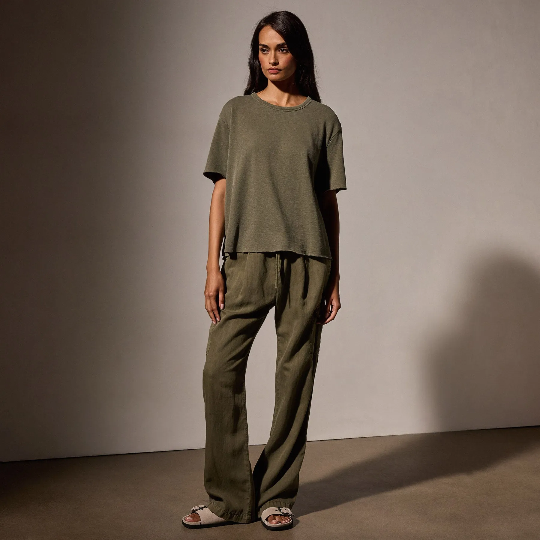 French Terry Boxy Short Sleeve Tee - Trooper Pigment sold by James Perse product image thumbnail 3